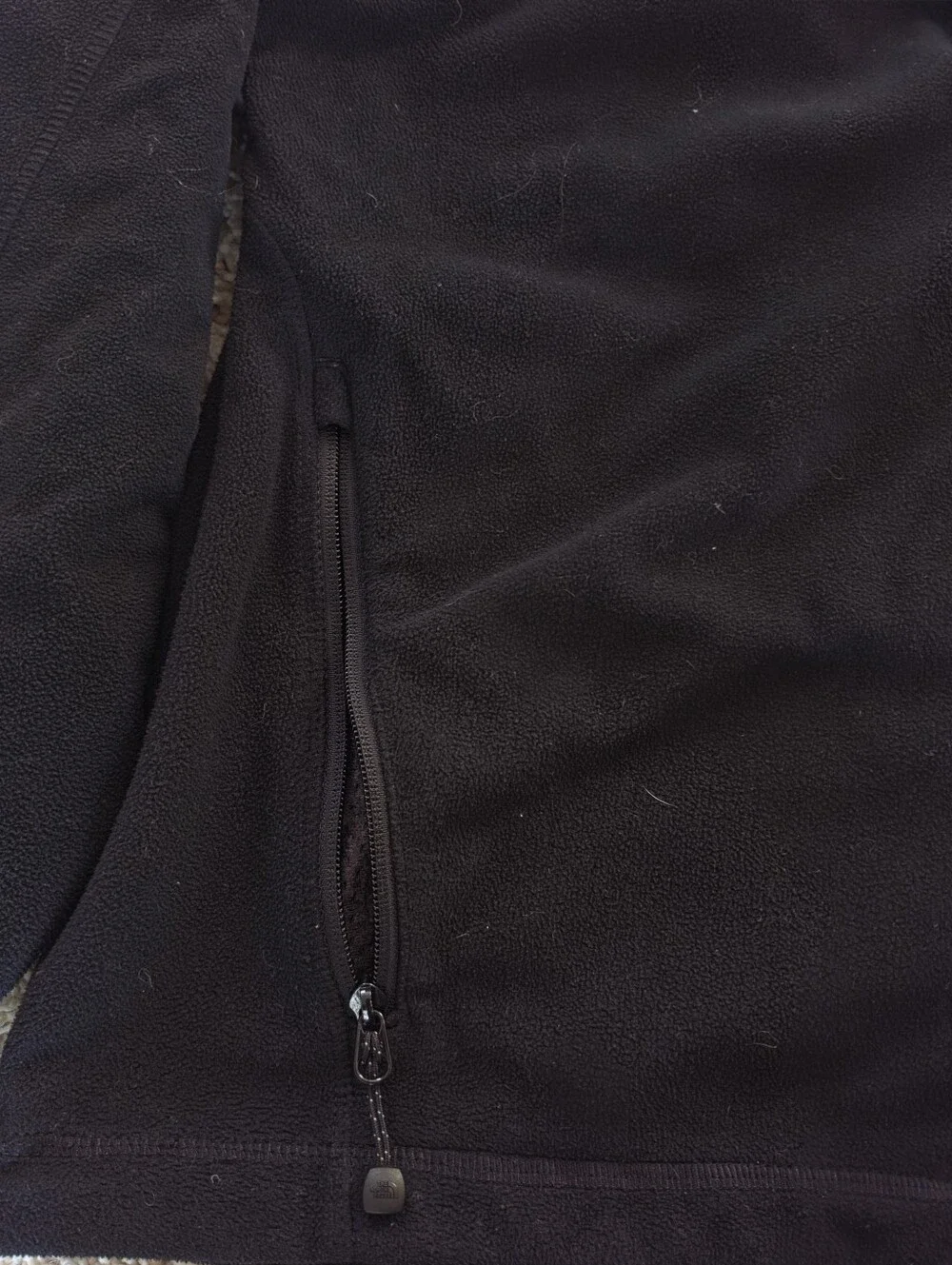 North Face Mens Windwall Black Softshell Fleece Full Zip Jacket